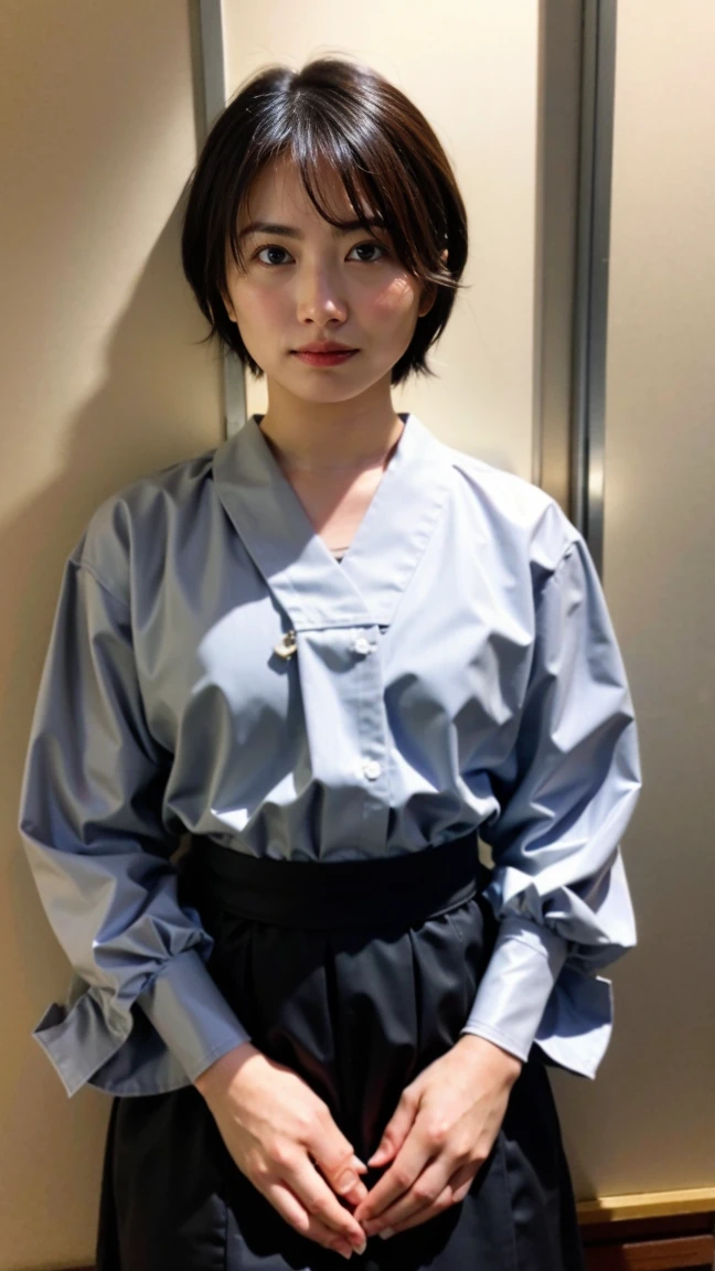 (8k、RAW Photos、highest quality、masterpiece:1.2)、(Realistic、Realistic)、1 Japanese girl、(((25 Years Old)))、(Short hair)、((Black Hair))、((Naked))、((Petite Woman))、skeletally correct