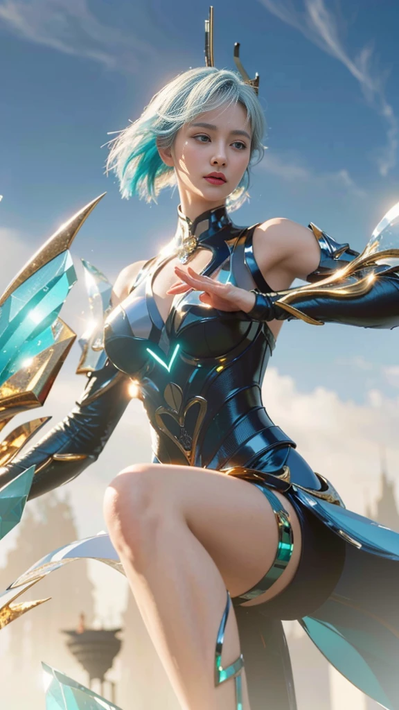((Masterpiece, best quality:1.5)), (photorealistic:1.30), ((highres, wallpaper 8k, detail Texture, color details, crystal skin details, Glowing skin, Shiny skin, detail face, detail body, detail Hand, detail finger, Very clear details, Fine details, ferpect lighting, micro detail Texture)),