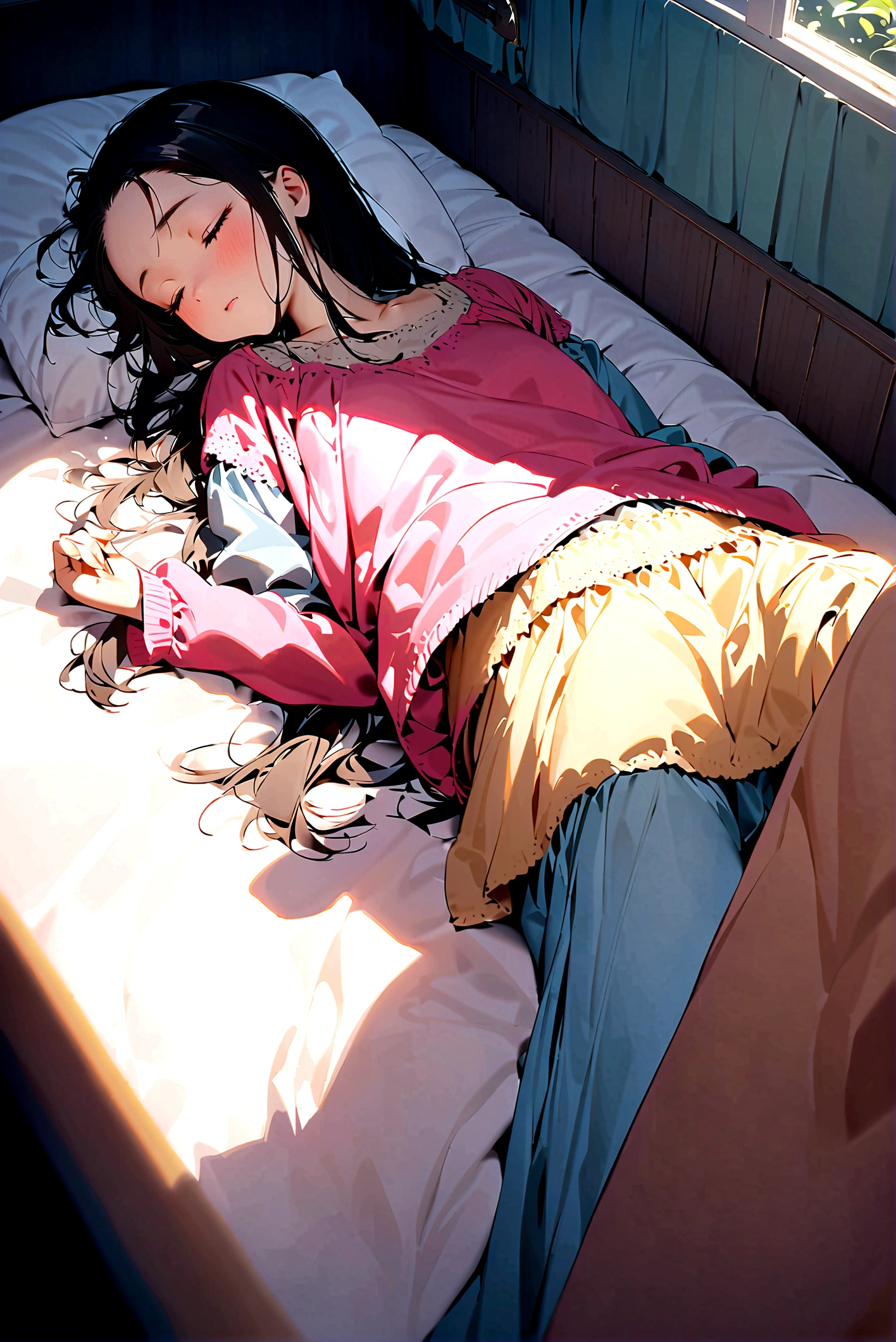 Brother taking off his 12 year old sister's clothes while she sleeps