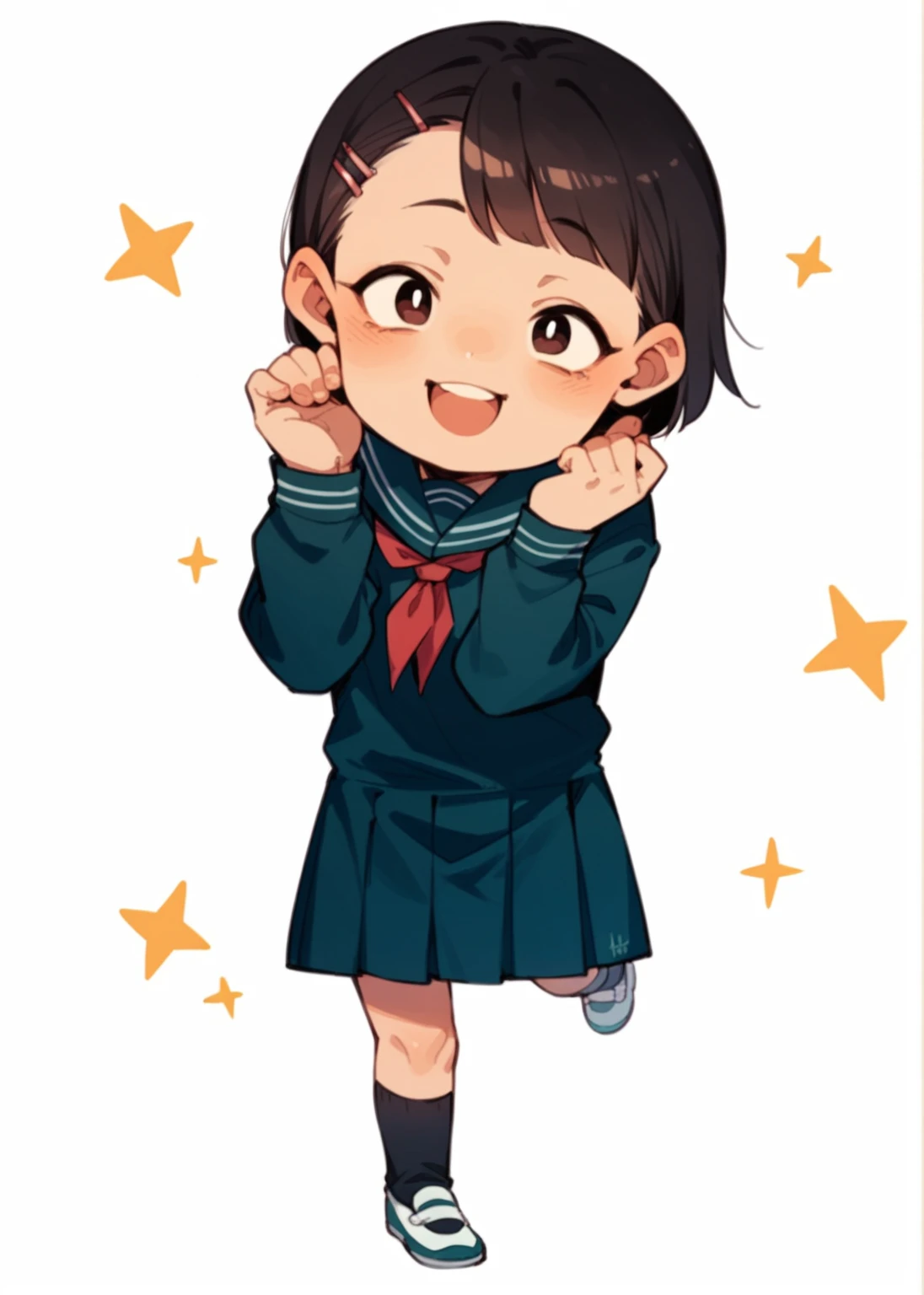 high school girl、whole body、smile、Are standing、1girl