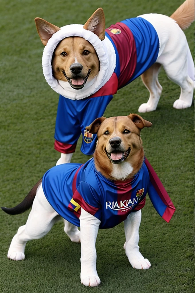 Messi in dog costumes