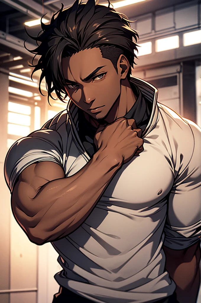 young man, not so high, a little muscular, darkskin