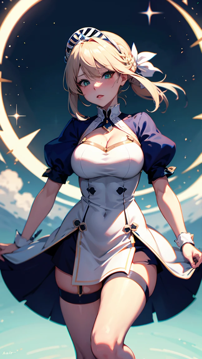 Rabbit Arturia's hairstyle, Artoria the Rabbit Cosplay Costume, One girl, Pectoral muscle, alone, Blonde, Green Eyes, French Braidings, Long Hair, Big ample breasts, Cleavage, ponytail, Side Lock, Bans, belly button, Looking up at the viewer, Bare shoulders, Braiding, Hair between the eyes, ウサギのPause, tiara, Ahegao, Blushing huge saggy breasts:1.8, Huge chubby sexy :1.9, Huge Sexy , Sexy Legs:2.0, , Prohibited to wear, No clothes, White transparent tights, Hugging legs, Hug my feet, Hugging legs, squats and leg hugs, Pause, Lying down , Lie down with your legs hugged, You are so sexy