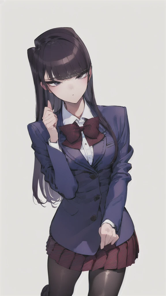 (masterpiece, best quality:1.2),intricate design, (insanely detailed:1.4), (extremely fine details:1.35),masterpiece, best quality, hyper-detailed((masterpiece)), (best quality), (detailed)
ShokoKomidef, purple hair, purple eyes, long hair
, (black pantyhose:1.3),, (school uniform:1.3), red skirt, red bow, (blazer:1.3) (microskirt:1.3)
microskirt