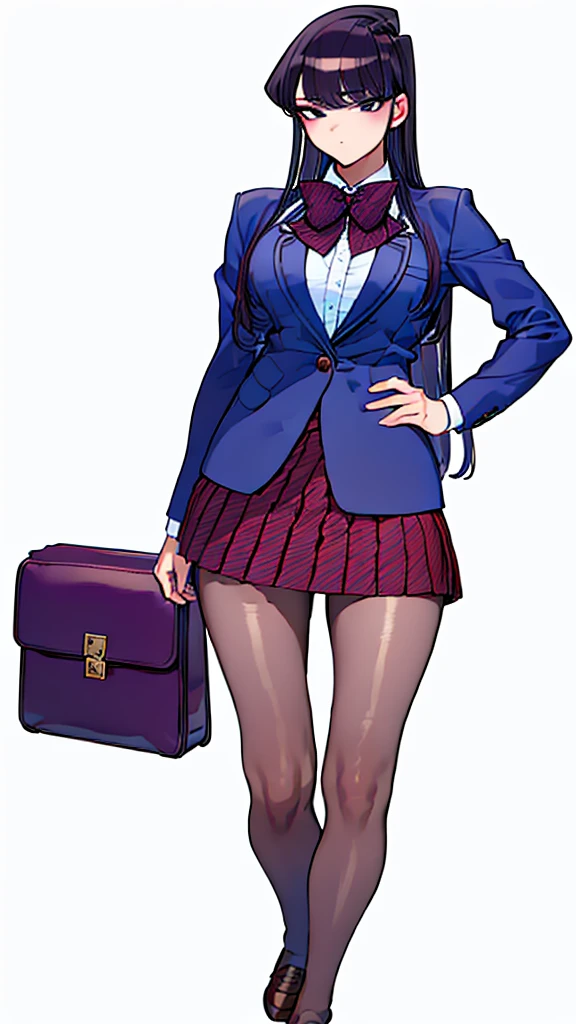 (masterpiece, best quality:1.2),intricate design, (insanely detailed:1.4), (extremely fine details:1.35),masterpiece, best quality, hyper-detailed((masterpiece)), (best quality), (detailed)
ShokoKomidef, purple hair, purple eyes, long hair
, (black pantyhose:1.3),, (school uniform:1.3), red skirt, red bow, (blazer:1.3) (microskirt:1.3)
microskirt