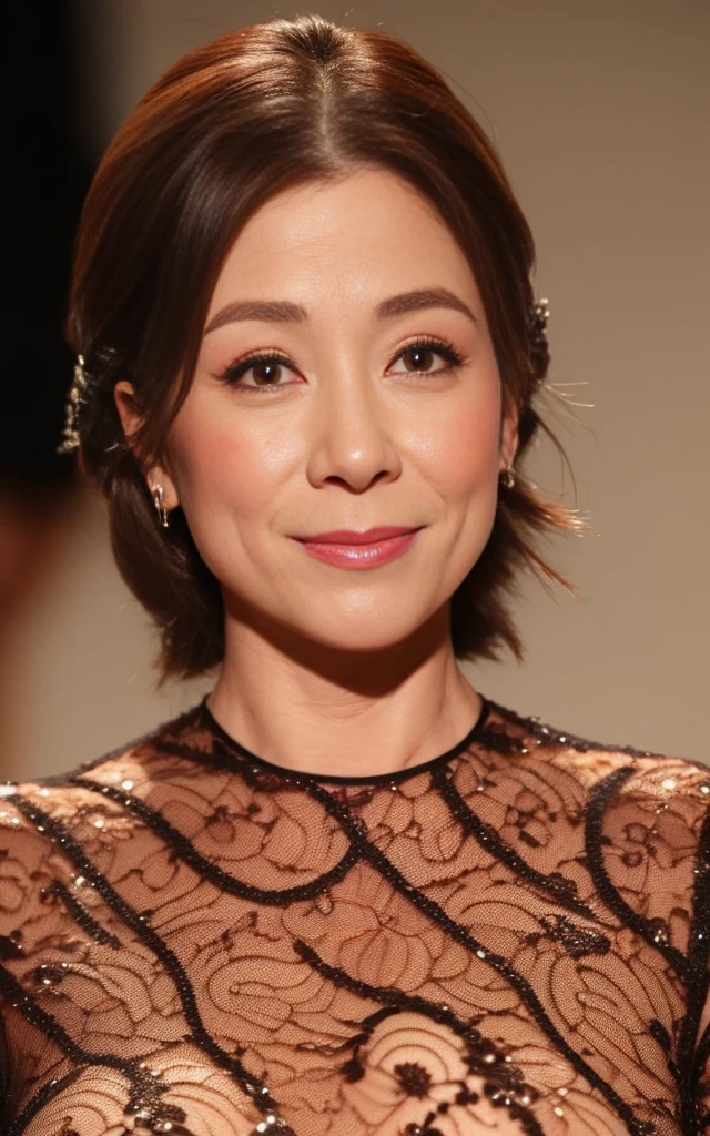 (((master piece))), highest quality, super detailed, realistic, (((1 beautiful milf))), gravure, facing the front, flashy cute makeup, close up of face, super dense skin, perfect anatomy, big breasts, looking at the viewer, Remove the background,