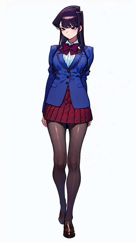 (masterpiece, best quality:1.2),intricate design, (insanely detailed:1.4), (extremely fine details:1.35),masterpiece, best quality, hyper-detailed((masterpiece)), (best quality), (detailed)
ShokoKomidef, purple hair, purple eyes, long hair
, (black pantyhose:1.3),, (school uniform:1.3), red skirt, red bow, (blazer:1.3) (microskirt:1.3)
microskirt