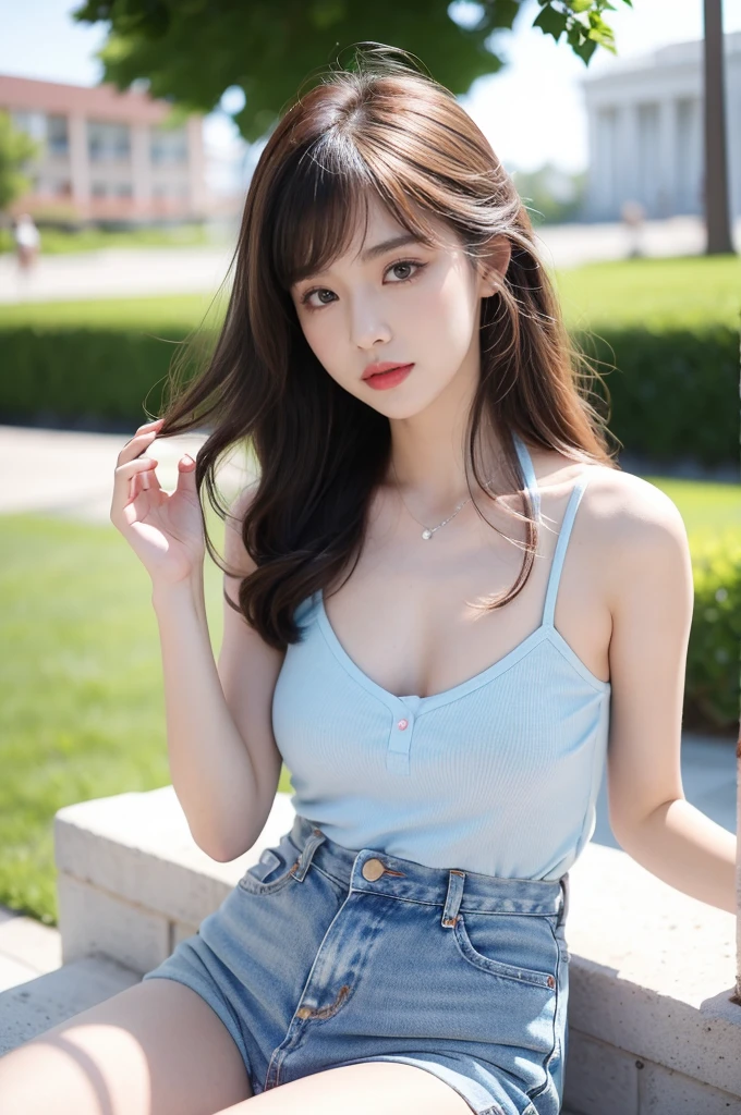 How to wear American retro style fashion for hot girls in summer？Selection of color：American retro style is usually dominated by bright colors，Like red、blue or。You can choose light colors in summer，Such as light blue、Pink or white，It fits the summer atmosphere，It can also show retro charm。