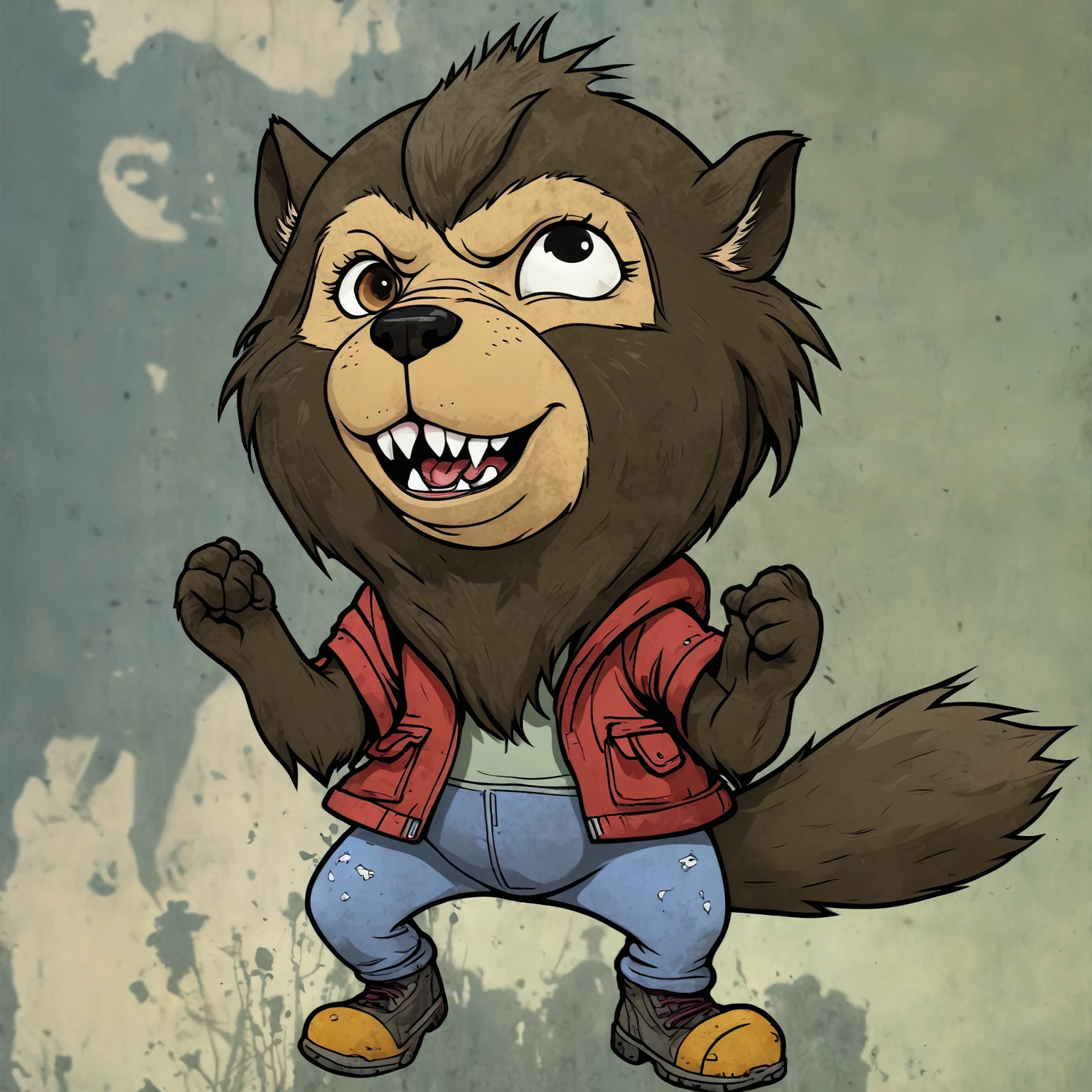 Hyperrealistic art Hyperrealistic art Grunge style post-apocalypse, (Girl survivalist:1.1) with a mutant animal companion. a mutant giant squirrel. Textured, distressed, vintage, edgy, punk rock vibe, dirty, noisy . Extremely high-resolution details, photographic, realism pushed to extreme, fine texture, incredibly lifelike . Extremely high-resolution details, photographic, realism pushed to extreme, fine texture, incredibly lifelike