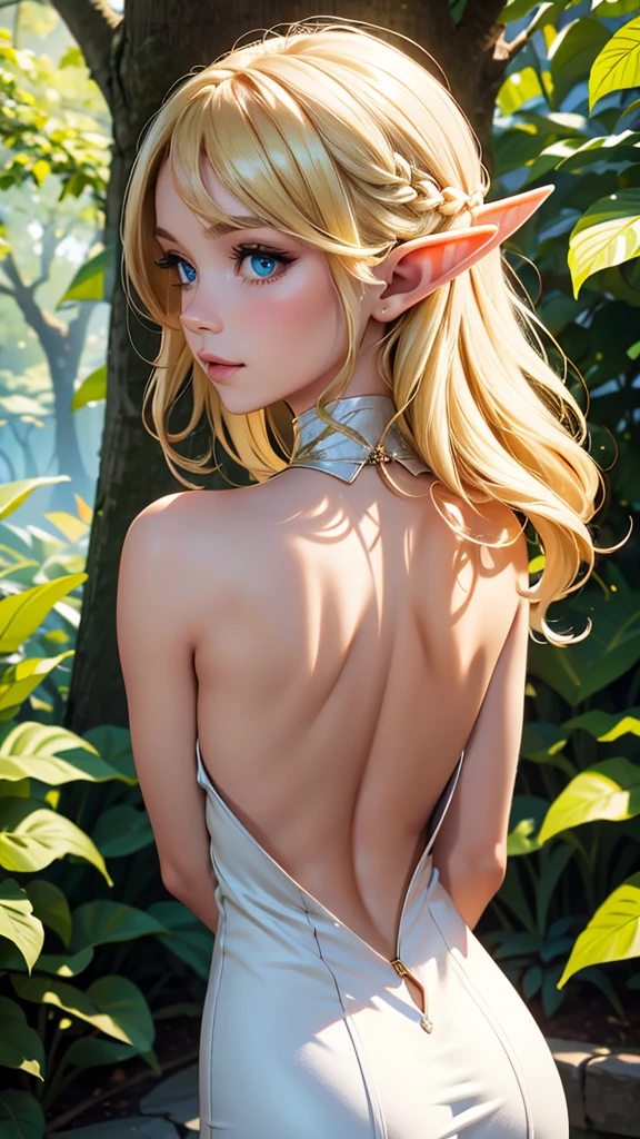 Elf,Blonde,Backless dress