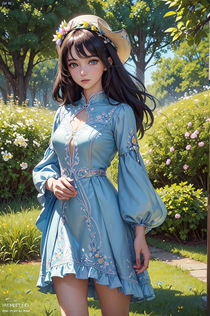 (((masterpiece))), (((best quality))), ((ultra-detailed)), (illustration), (detailed light), ((an extremely delicate and beautiful)), (beautiful detailed eyes), (blue archive:1.2) (fit body:0.8)
(fullbody multicolored dress) (cowboy shot:1.4)
(Dynamic pose:1.2)
(Beautiful detailed eyes:1.4)


1 girl stands solo in a lush green park, surrounded by vibrant flowers and towering trees, her gaze fixed on the distant horizon as a gentle breeze rustles through her hair.






Detailed face, detailed eyes, detailed body, more prism, vibrant color, masterpiece, best quality, absurdres, perfect antomy, cowboy shot, standing, (mature:1.2)anime coloring, hyper-realistic, Shiny skin  (small perky bosoms), lunarflowerstyle, Lineart