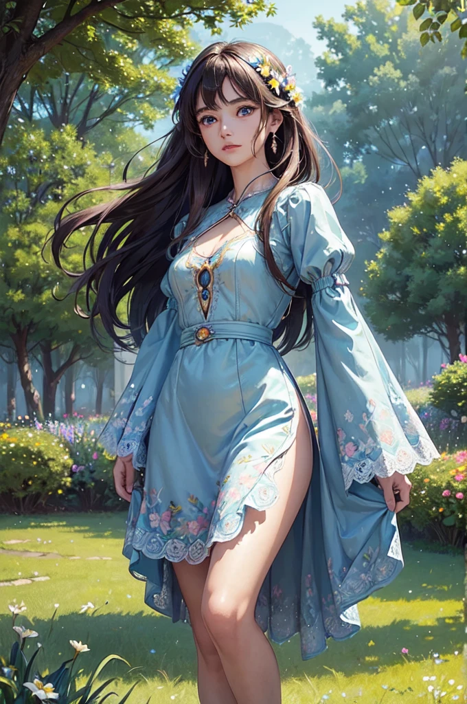 (((masterpiece))), (((best quality))), ((ultra-detailed)), (illustration), (detailed light), ((an extremely delicate and beautiful)), (beautiful detailed eyes), (blue archive:1.2) (fit body:0.8)
(fullbody multicolored dress) (cowboy shot:1.4)
(Dynamic pose:1.2)
(Beautiful detailed eyes:1.4)


1 girl stands solo in a lush green park, surrounded by vibrant flowers and towering trees, her gaze fixed on the distant horizon as a gentle breeze rustles through her hair.






Detailed face, detailed eyes, detailed body, more prism, vibrant color, masterpiece, best quality, absurdres, perfect antomy, cowboy shot, standing, (mature:1.2)anime coloring, hyper-realistic, Shiny skin  (small perky bosoms), lunarflowerstyle, Lineart