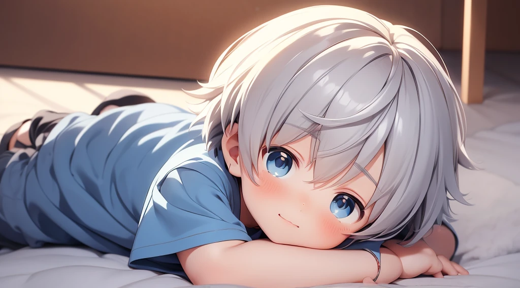 chibi  anime boy 4 years  laying on the ground with his head on his hands, cute anime, menino anime, cabelo loiro olhos azuis, olhos azuis e cabelos loiros, Cabelo loiro e olhos azuis, garoto fofo, anime chibi, menino loiro, cabelo loiro olhos azuis, menino loiro com olhos amarelos, Papel de parede de anime, anime chibi, menino pequeno, anime!!!!!!!!!!!!!!!