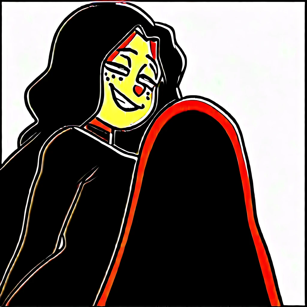 Ralph Bakshi Style, gesugao, Curvy blue eyed girl with long wavy black hair and small breasts fucking her son, nudity:2.0, (extreme nsfw), torn clothes, (tits out), lewd:2.0, (incest_sex):3.0, (size difference):4.0, (pubic_stubble):4.0, (smaller male):2.0, aggressive:3.0