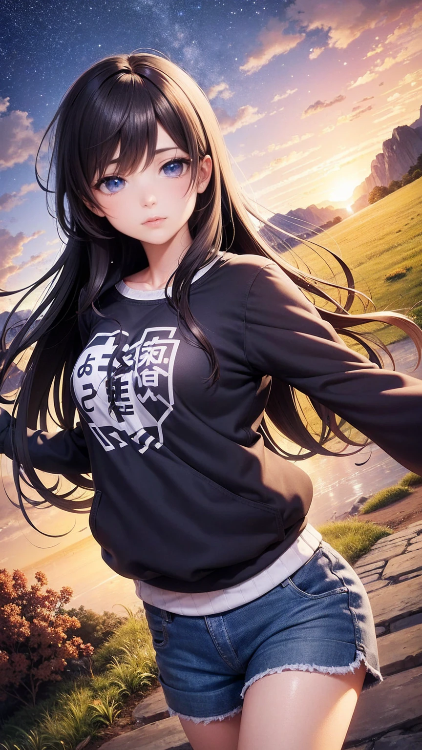 High image quality, high quality, 4K, Ghibli style,
It symbolizes strength and passion, hope and determination. In the foreground are a brave and determined young man and woman. They are ready and strong-willed to go their separate ways.
The young man has short black hair and wears a red jacket and jeans with a look of fiery passion. Next to him is a young woman with long hair blowing in the wind. She wears blue sportswear and looks ahead with eyes full of hope and determination.
In the background is the path they must take. The path is surrounded by difficult mountains and walls, but in the distance they can see a shining future. The light of courage and hope shines on them as they break through the walls as they go.
In the night sky, stars of hope shine brightly, illuminating the path. Surrounding them are flowers in bloom, symbols of hope, swaying in the wind.
The overall mood should convey passion, hope, and the strength to overcome difficulties. The illustration symbolizes the determination to break down any barriers and move forward into the future.
Translated with DeepL.com (free version)