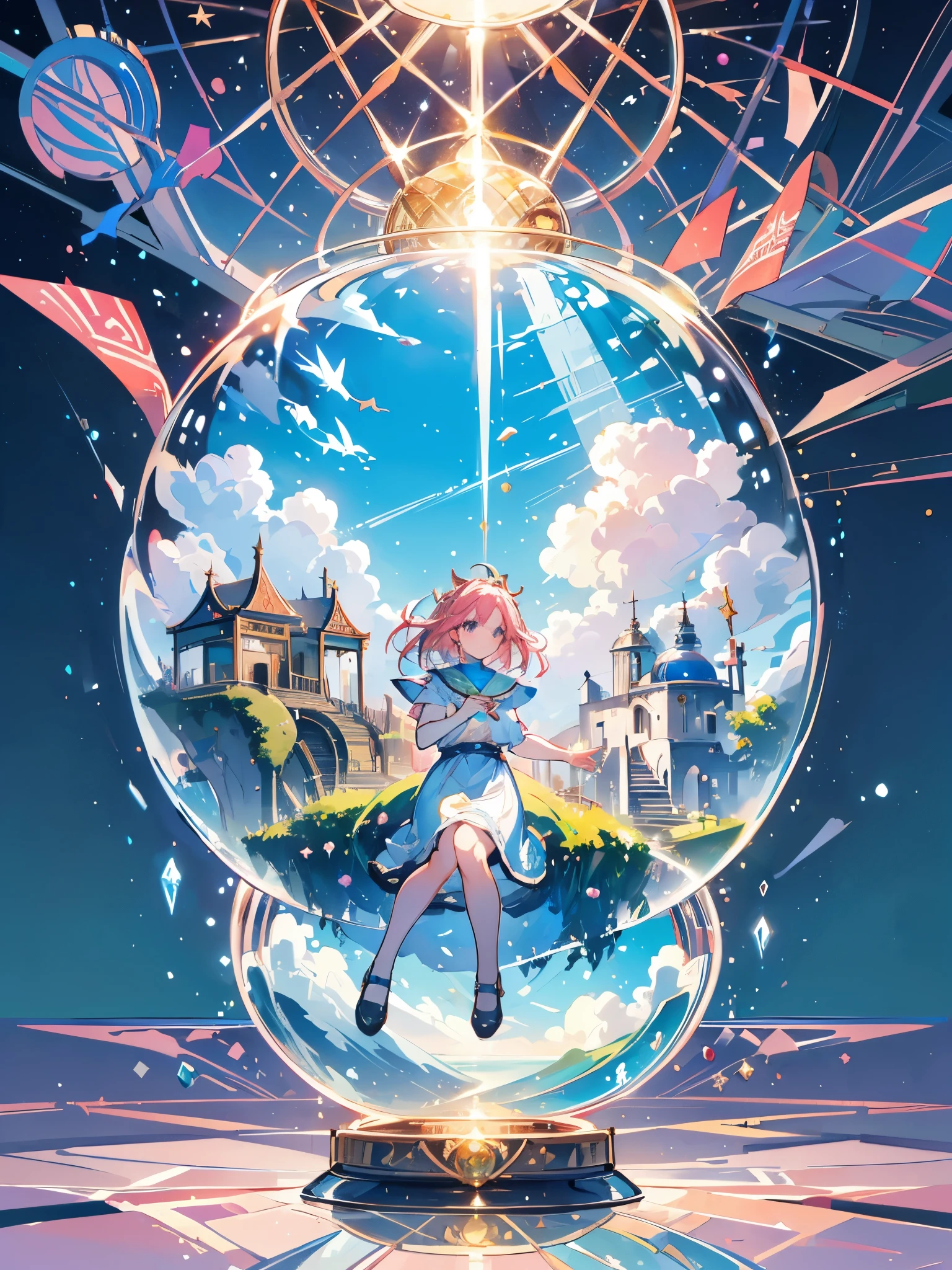 Rosélia, (((steep round seios, in a glass globe)))