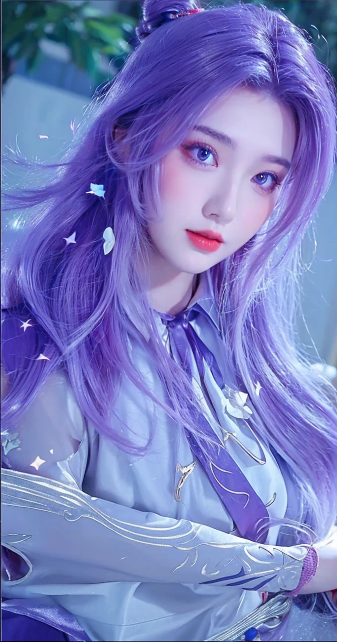 (Best quality, 8k, Masterpiece :1.3), upper bod y, Sharp focus :1.2, Beautiful woman with perfe ct figure, Highly detailed facial and skin textur e, Detailed eyes, Double eyelids, Interior view, :
erpect lighting, Glowing skin,Lips wear thick red lipstick