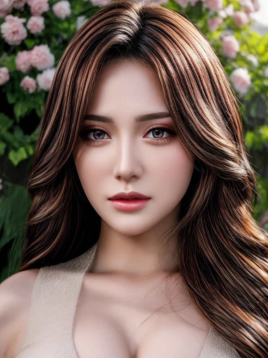 1girl, glowing brown eyes, golden hair, parted lips, blush, crop top, skirt, flowers, night, sunlight, realistic, beautiful detailed eyes, beautiful detailed lips, extremely detailed face, lush garden, (best quality,4k,8k,highres,masterpiece:1.2),ultra-detailed,(realistic,photorealistic,photo-realistic:1.37),dramatic lighting,cinematic,warm colors,ethereal