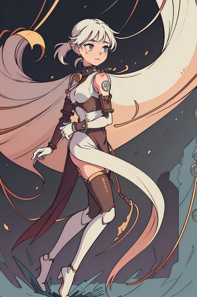 (masterpiece, top quality, best quality, offcial art, beautiful and aesthetic:1.2), (1 girl:1.3), extremely detail,colorful,highest level of detail ((Ultra-detail)), (Highly detailed CG illustration), ((an extremely delicate and beautiful)),(From Side View),cinematic light,((1 mechanical girl)),alone,Full body,(machine-made joints:1.2),((Mechanical limbs)),(gore vessels connected to tubes),(Mechanical swivel for attachment to the back),((mechanical cervical spine for attachment to the neck)),(meeting),expressionless,(Wires and cables, which are attached to the neck:1.2),(Wires and cables am Kopf:1.2)(Characterfocus),Science-Fiction,White background,(gore:1.5), full body,