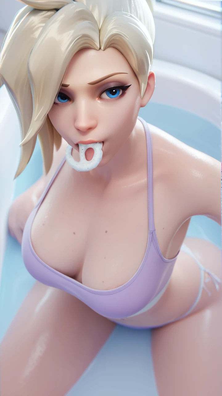 score_9,score_8_up,score_7_up,score_6_up ,source_overwatch score_9, score_8_up, score_7_up,  1woman, solo, mercy \(overwatch\), high quality, in bathtub, jizz in mouth