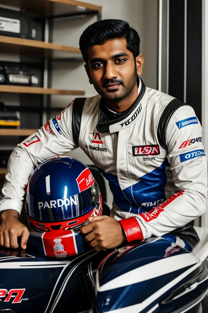 Shany Nadan with a F1 suit