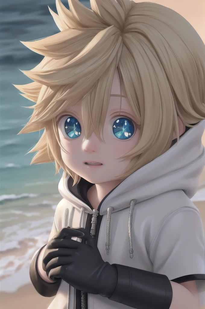 khroxas, white jacket, short sleeves, pants, black robe, hood, black gloves,
, adorable boy, sparkling eyes, energetic eyes, delicate features, high light in eyes,sea, beach , outside, highlight in eyes, multiple details,
The soft lighting and detailed surroundings create an immersive environment where imagination runs wild hyper-detailed, hyper-detailed face, high quality visuals, dim Lighting, sharply focused, octane render, 8k UHD