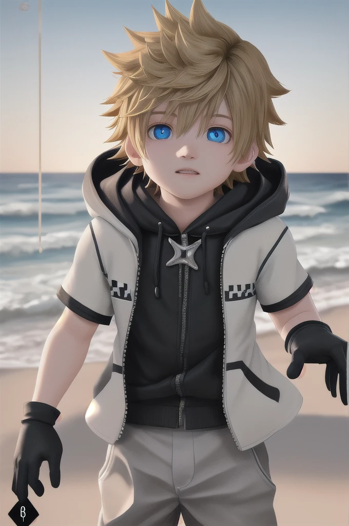 khroxas, white jacket, short sleeves, pants, black robe, hood, black gloves,
, adorable boy, sparkling eyes, energetic eyes, delicate features, high light in eyes,sea, beach , outside, highlight in eyes, multiple details,
The soft lighting and detailed surroundings create an immersive environment where imagination runs wild hyper-detailed, hyper-detailed face, high quality visuals, dim Lighting, sharply focused, octane render, 8k UHD