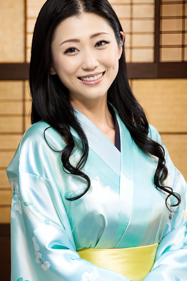(Highest quality、Tabletop、8K、Best image quality、Award-winning works)、(One beautiful mature woman:1.1)、Adult face、(Innkeeper:1.1)、(Elegant floral kimono:1.2)、(A kimono with a perfect and precise collar:1.2)、Perfect mature woman portrait photo、Glowing Skin、Standing Elegantly、(Blurred elegant and exquisite perfect Japanese style room background:1.3)、(The most natural and perfect tidy Japanese style room background:1.2)、Glowing White Skin、Very white skin、(Accentuate your body lines:1.1)、(The most graceful posture:1.2)、(Large Breasts:1.2)、A perfect smile、Perfect beautiful glossy lips、(Accurate anatomy:1.2)、(A perfect and elegant kimono:1.1)、(Standing with good posture:1.1)、(Beautiful, high-quality, large kimono obi:1.1)