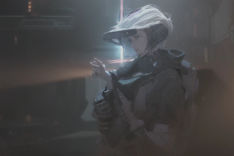 ((The best quality)), ((Masterpiece)), (Very detailed:1.3), ..............3D, beautiful (Cyberpunk:1.3) hacker woman, short hairstyle,short hair, Return to viewer, Thick hair, Operating computer terminal, head mounted display, computer server, LCD screen, fiber optic cable, Company logo, HDR (High Dymanic Range), ray tracing, NVIDIA RTX, super resolution, Unreal 5, Subsoil Scatter, PBR texture, Post-processing, Anisotropic filtering, depth of field, maximum sharpness and sharpness, Multilayer textures, Albedo y Highlight Maps, Surface shading, Accurate simulation of light-material interactions, perfect proportions, octane rendering, duotone lighting, Low ISO, white balance, rule of thirds, wide opening, 8K RAW, efficient sub-pixels, sub-pixel convolution, glow particles, dynamic pose