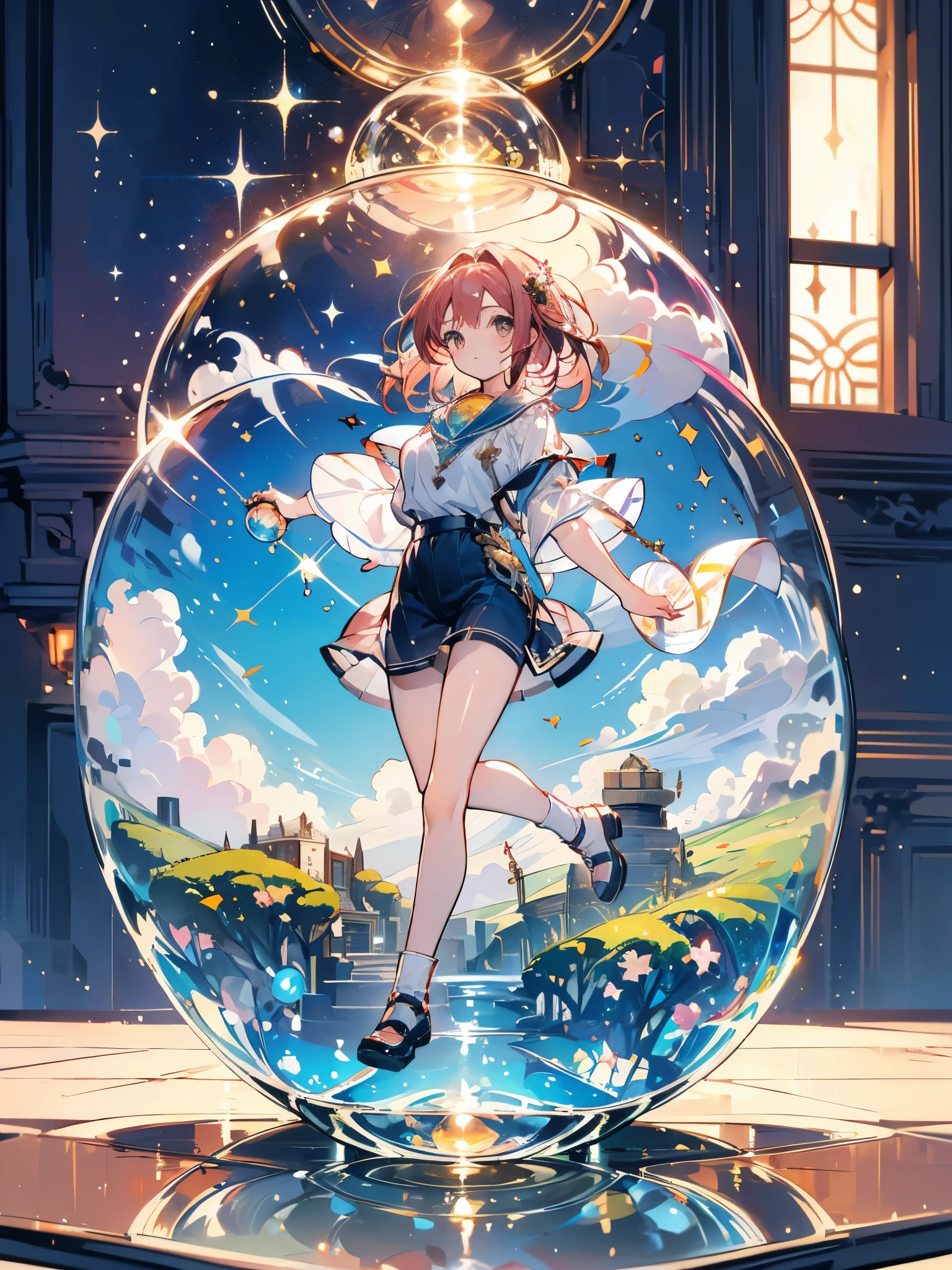 Rosélia, (((steep round seios, in a glass globe)))