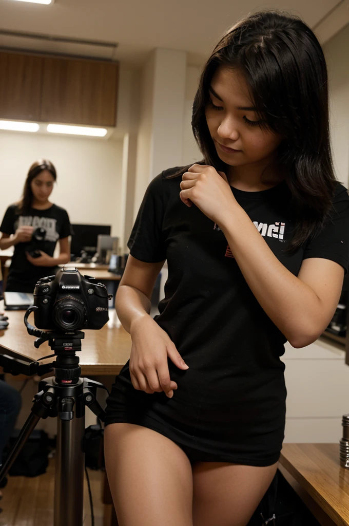 Students practice operating the camera,Familiarize yourself with the various parts of a DSLR