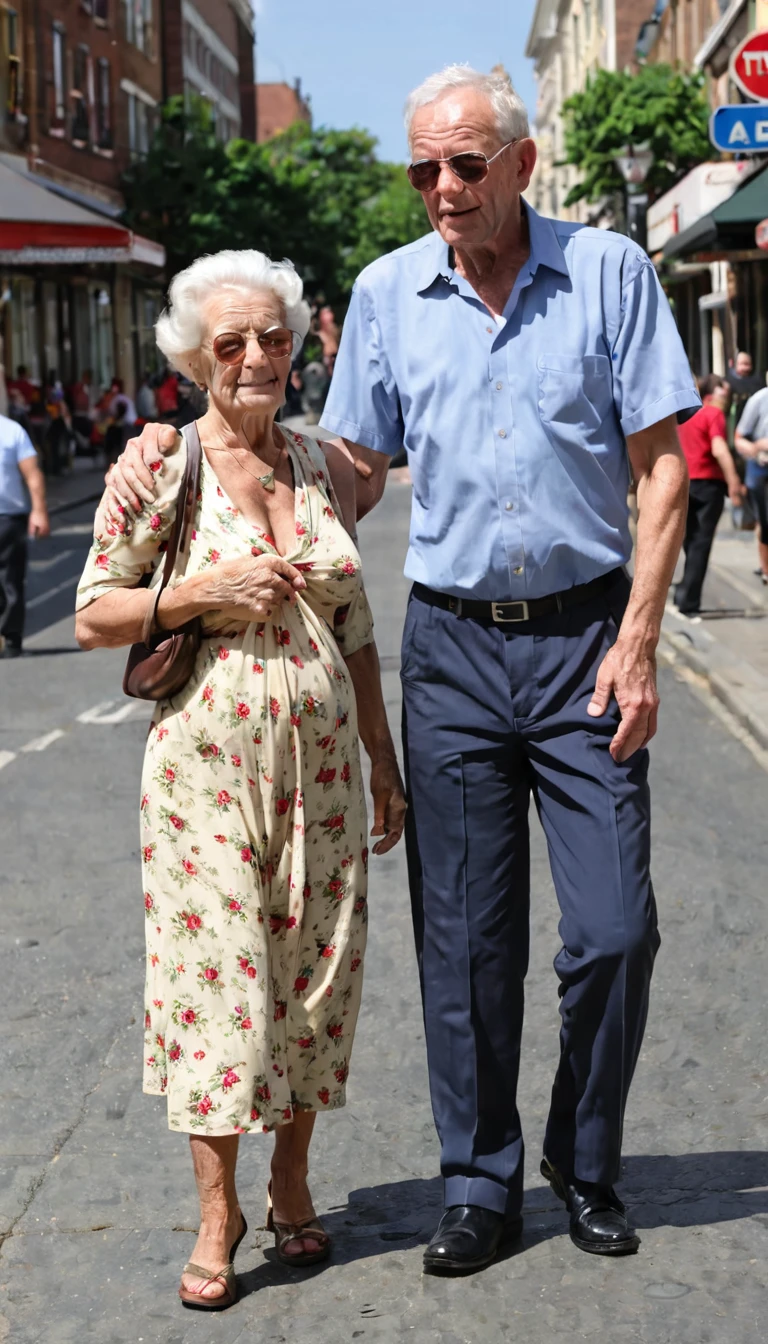 Opening Scene: Busy city street.
Sarah Noticing the Man: Sarah seeing the elderly man struggling with bags.