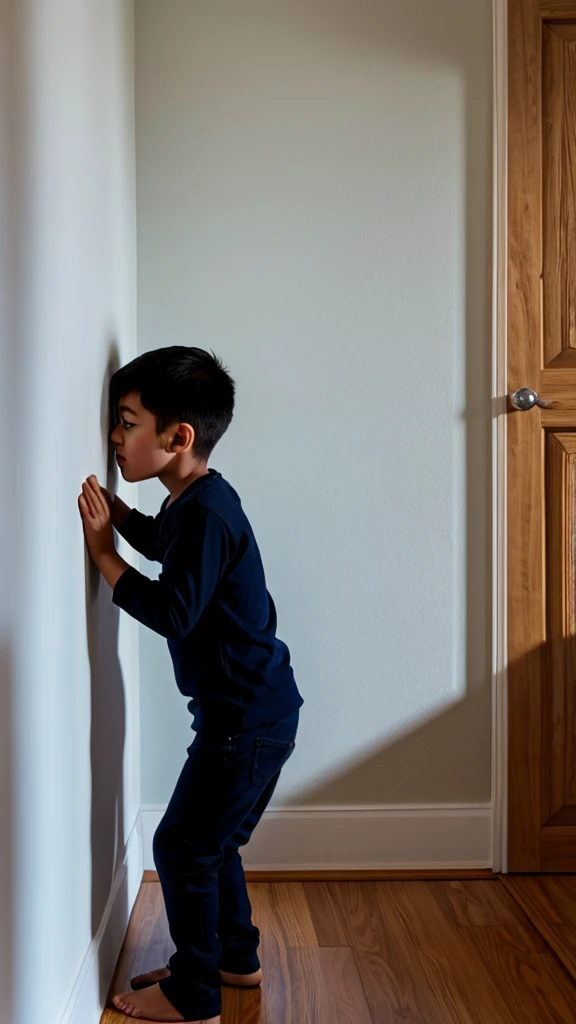 Ricardo climbing the creaking stairs to the attic, the expression of determination on his face.