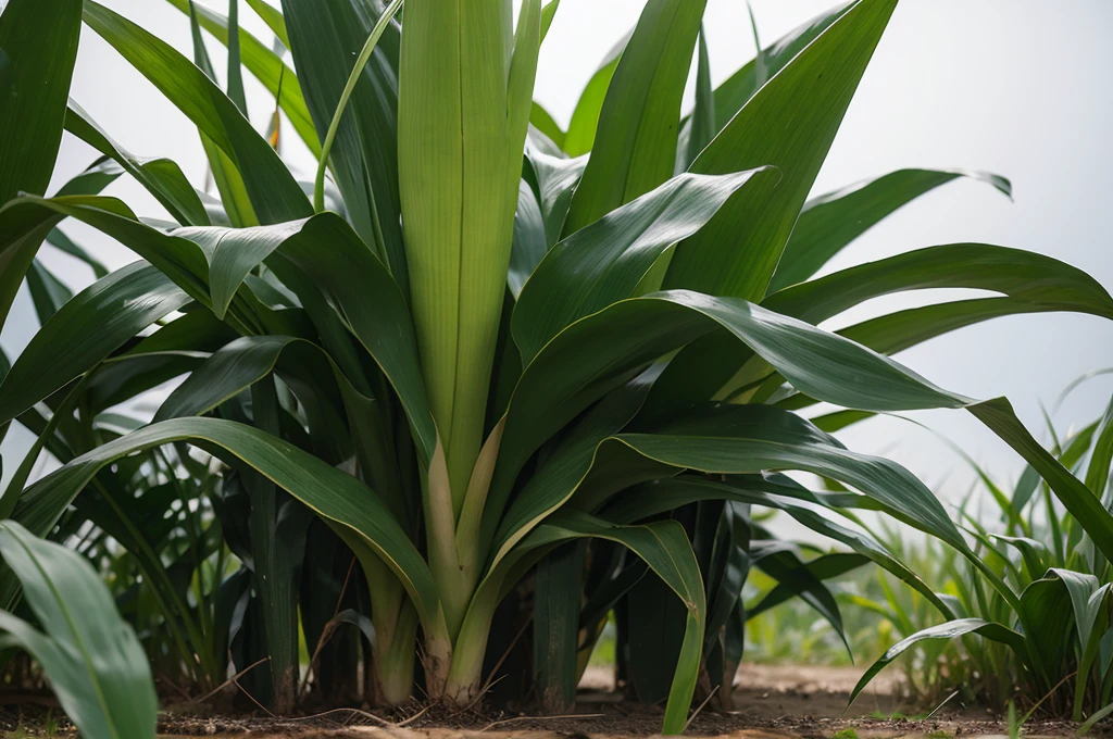 Full corn growing on corn plant