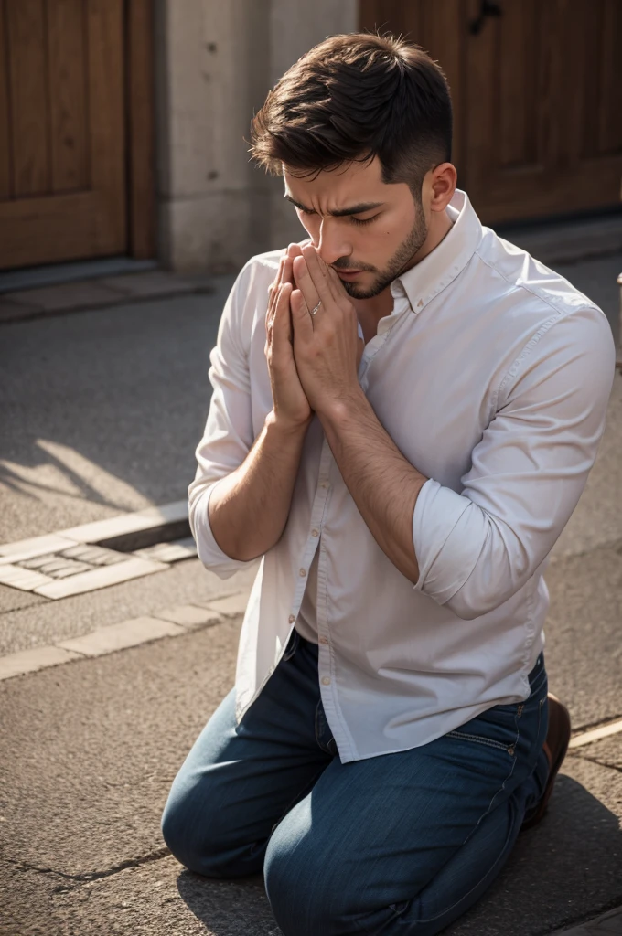 man praying