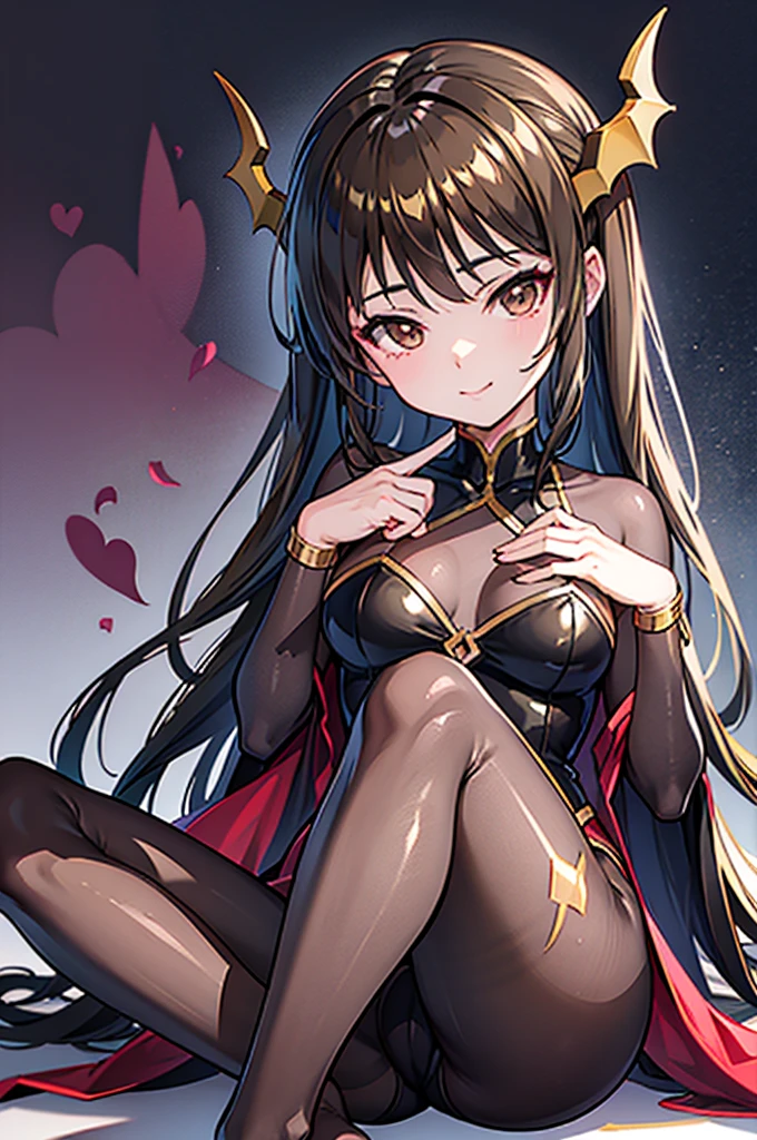 Highest quality Highest quality Draw a face carefully High-definition anime-style face Super Glowing Skin Brown leotard Golden pantyhose Succubus lure smile Show the soles of your feet Close up of the soles of the feet