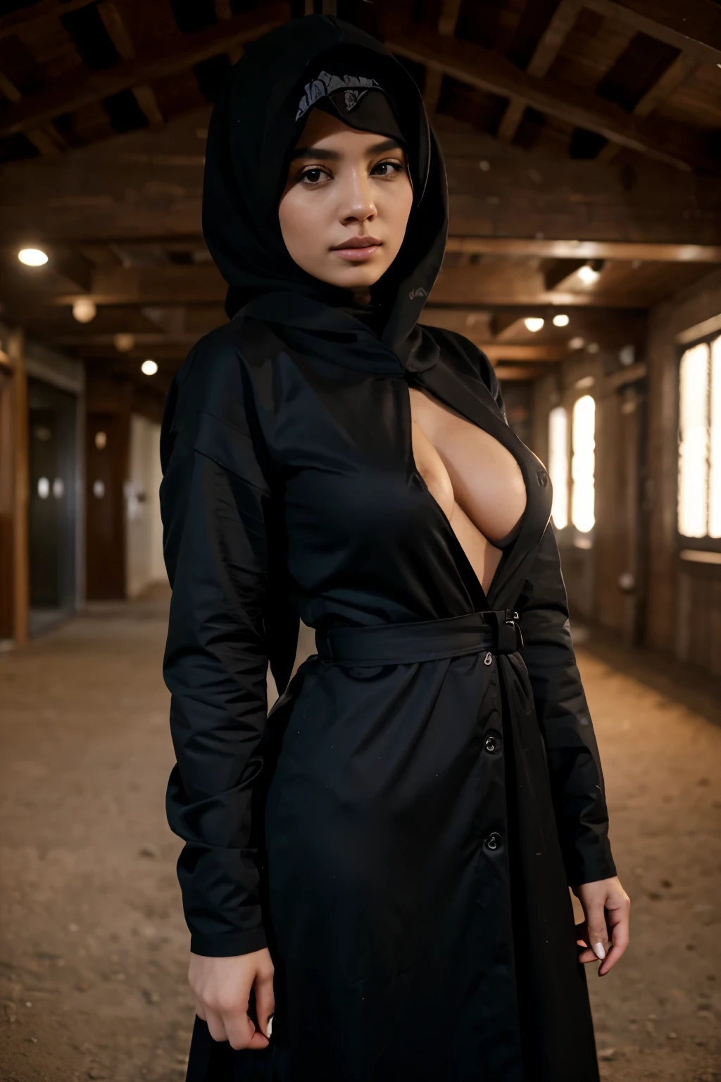 Girl Abaya + tits