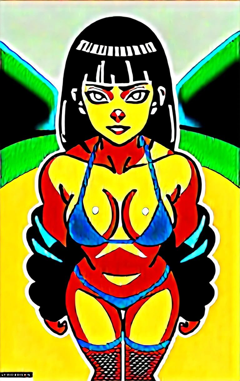 score_9, score_8_above, score_7_above, score_9, BREAK hinataSDXL, 1 girl, Alone, wide, old, looking at the viewer, hits, large old, black fur, neckline, session, Closed mouth, underwear, Jacket, Swimsuit, Bikini, Thighs, outdoor, open clothing, blunt hits, GOOD, blurred, open Jacket, blurred background, fishnet stockings, Web address, white eyes, symbol of konohagakure, fishnet top, Hyuuga Hinata