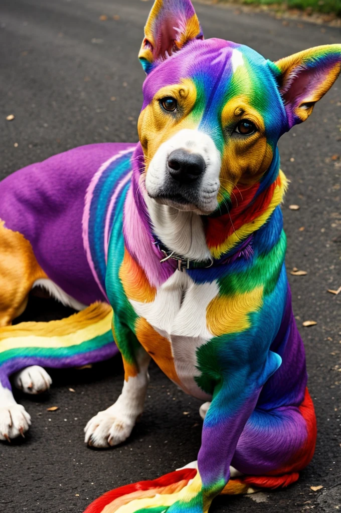 rainbow dog