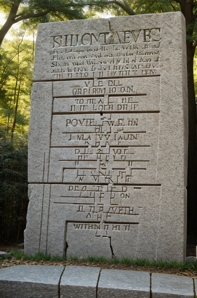 Create the ten commandments carved in stone