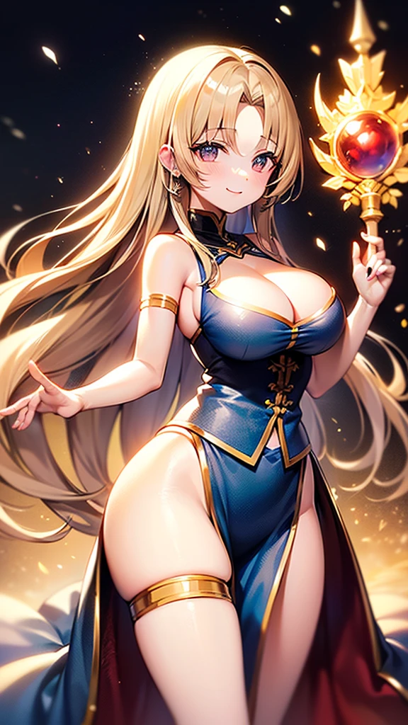 ((Highest quality、、masterpiece:1.3)), Upper Body、Long legs、Sharp focus:1.2, Beautiful woman with perfect figure:1.4、((Big Breasts:1.2)), (Big Breasts、Soft looking big ass、Feminine body 、Smiling:1.2), Face and skin texture crafted to the smallest detail、Fine-grained、double eyelid、25-year-old female、sexly、((((Cosplay、Isekai background、Fantasy、Magical World、Brave))))