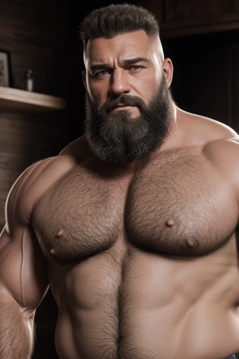 8K HDR Very Extremely Realistic Very Detailed High Quality 8K HDR Very Realistic 46 year old daddy rugged bodybuilder muscle bears man, 8KHDR very realistic detailed hairy, 8KHDR very realistic beared big daddy muscle bear, and 8KHDR very realistic detailed rugged burly man in shorts. 8KHDR Very Realistic legs, 8KHDR very realistic hair, 8KHDR very realistic beards, 8KHDR very realistic thick chubby fat neck, 8KHDR very realistic neck lines, 8KHDR very realistic detailed neck, 8KHDR very realistic belly, 8KHDR very realistic burly chest, 8KHDR very realistic detailed hairy burly strong chest and arms, 8KHDR very realistic detailed hairy burly strong chest and arms, 8KHDR very realistic pecs, 8KHDR very realistic burly muscle bear body, 8KHDR very realistic nipples, 8KHDR very realistic burly muscle bear body, 8KHDR very realistic face, 8KHDR very realistic detailed face, 8KHDR very realistic eyes, 8KHDR very realistic detailed eyes, 8KHDR very realistic pupils, 8KHDR very realistic detailed pupils, 8KHDR very realistic head, 8KHDR very realistic waist, 8KHDR very realistic facial features, 8KHDR very realistic burly arms, 8KHDR very realistic elbows, 8KHDR very realistic hands, 8KHDR very realistic pecs, 8KHDR very realistic belly, 8KHDR very realistic human man body, 8K HDR very realistic bellybutton, 8KHDR very realistic wrists, 8KHDR very realistic fingers, 8KHDR very realistic fingernails, 8KHDR very realistic shoulders, 8KHDR very realistic mouth, 8KHDR very realistic lips, 8KHDR very realistic mens clothing, 8KHDR very realistic detailed mens clothing. 8KHDR Very Realistic Hairy Bearded Burly Muscle bear Photoshoot, 8KHDR Very Realistic Ultra-detailed, 8KHDR very realistic detailed bedroom surroundings, 8KHDR very realistic surroundings lighting, No Deformities, captured with a 85mm lens, ( best quality, highres, realistic:1.37), Super real detailed skin, Ultra-detailed, Photorealistic 1.4, hyper photorealism, 8K HDR Clear HDR Quality