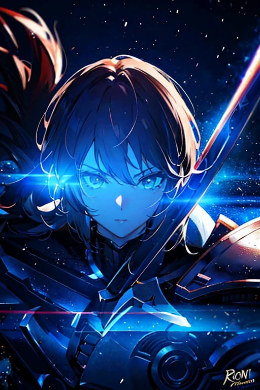 a close up of a person holding a sword in a space, badass anime 8 k, dragon knight, anime epic artwork, epic fantasy digital art style, fantasy knight, epic fantasy art style, 8k high quality detailed art, fantasy paladin, epic fantasy art style hd, dressed in light armor, full portrait of magical knight, rossdraws cartoon vibrant