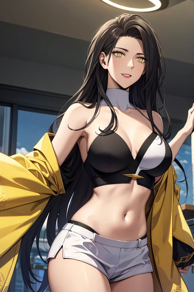 yellow_eyes(masterpiece), best quality, detailed face, expressive eyes, ultra detailed, depth of field, vibrant colors, BREAK, sky, cumulonimbus_cloud, spring, forest, mountains, trees, river, BREAK, full body, front view, BREAK, 1 girl, medium_breasts, athletic body, , fit, (tan:1.1), beautiful detailed eyes, (black_hairs:1.2), very long_hair, lips, lipstick, french_braid, BREAK, legs, navel, perfect hands, feathered wings, halo, BREAK, standing, BREAK, greek clothes, peplos, armlet, jewelry, see-through, BREAK, bare_arms, BREAK, (smile), shy, BREAK, , ,
