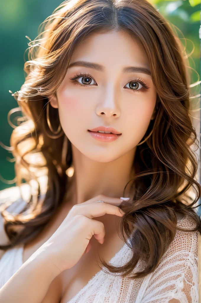 best quality,ultra-detailed,portrait,soft colors,nude woman,beautiful detailed face,expressive eyes,luscious lips,smooth skin,long flowing hair,subtle lighting,artistic style,bold brushwork,ethereal atmosphere