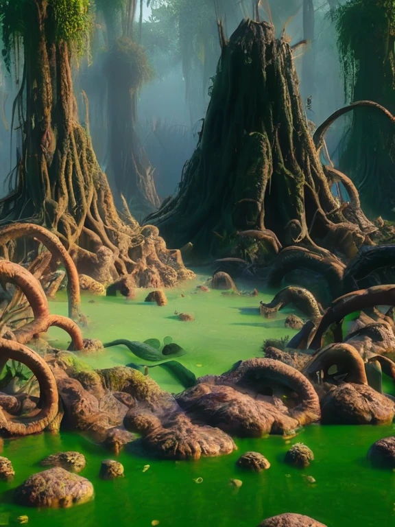 Swamp monster, forest
