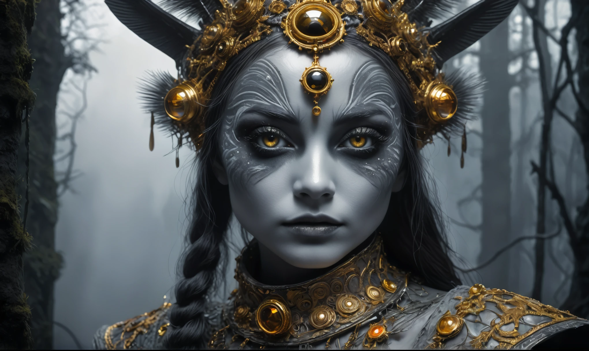 graphite old witch,ashes after the battle,battlefield,winter,intricate landscape,slate grey atmosphere,glare eyes,film grain,dramatic light,woods,luminous eyes,extremely detailed, [night landscape],masterpiece,intricate details,faded,eyes extremely detailed, high detailed eyes,16k resolution,RAW, Nikon Z9,full-body-shot,Vview from height,full body length shot,vampire,babygirl,native african,lovely face,jealous,another world,ring of truth,French Braid with a Twist,4k resolution,RAW, Nikon Z9,by jimmy chin,view from height,lesbians babygirl 10 yo,pretty face,eyebrow up,full body shot,ominous landscape,glate gray atmosphere,by art Simon Stalenhag,Nicola Samori,(((Wangechi Mutu))),prime colors,Lisa Frank,urban,extremely detailed, [night],masterpiece,intricate details,fade,brazilian carnival,niobium lather,Angkor Wat of Cambodia,dark fantasy, Alien Nordic reptillian from venus and norway, captivating, in vibrant jewels.... Her accessories include high tech quantum neural lace and glowing gold plasma body sheath, eyes glowing, bokeh, lens flres, fisheye lens, perfect composition, beautiful detailed intricate insanely detailed octane render trending on artstation, 8 k artistic photography, photorealistic concept art, soft natural volumetric cinematic perfect light, chiaroscuro, award - winning photograph, masterpiece, oil on canvas, raphael
