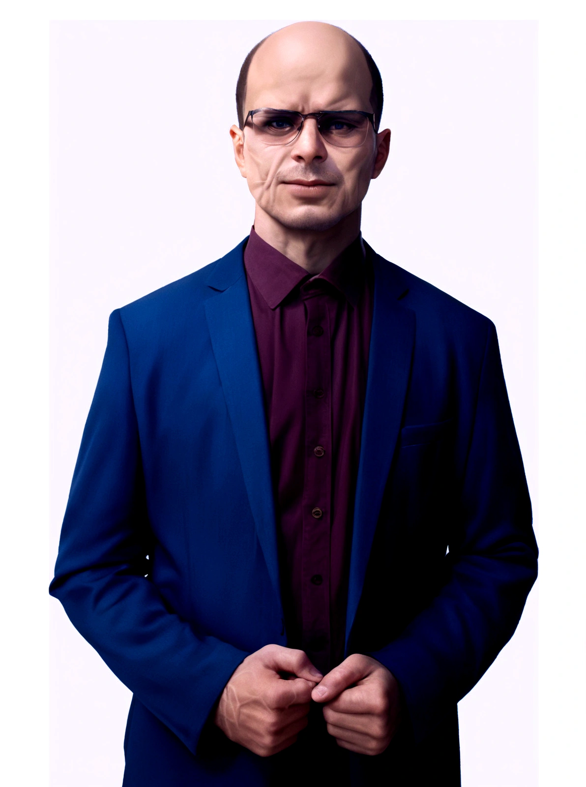 a bald man, portrait, realistic, detailed face, hyper realistic, sharp focus, high quality, 8k, intricate details, cinematic lighting, dramatic lighting, warm colors, golden hour, dramatic shadows, detailed skin texture, detailed facial features, pores, wrinkles, veins, muscular physique, athletic, strong jawline, serious expression, brooding, intense gaze, moody, cinematic composition, depth of field, bokeh
