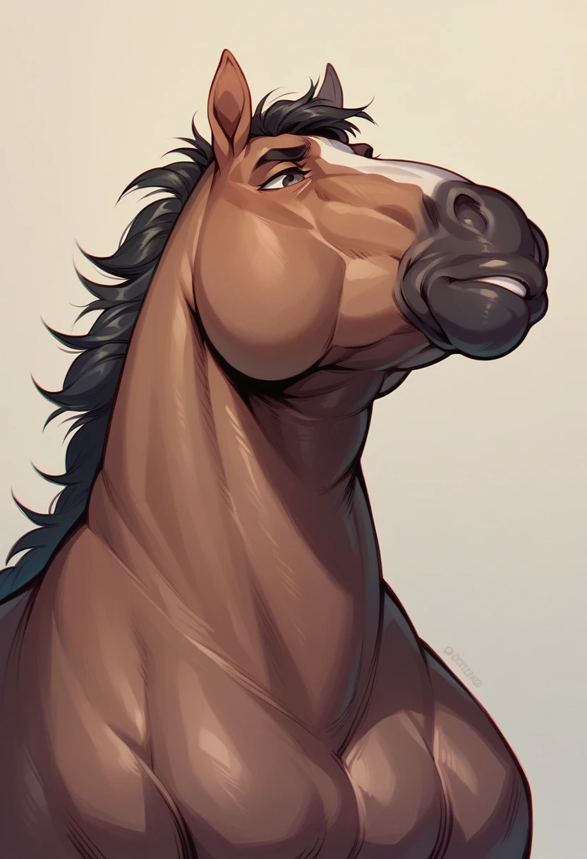 a huge penis, horse penis, huge horse idea, view of the penis