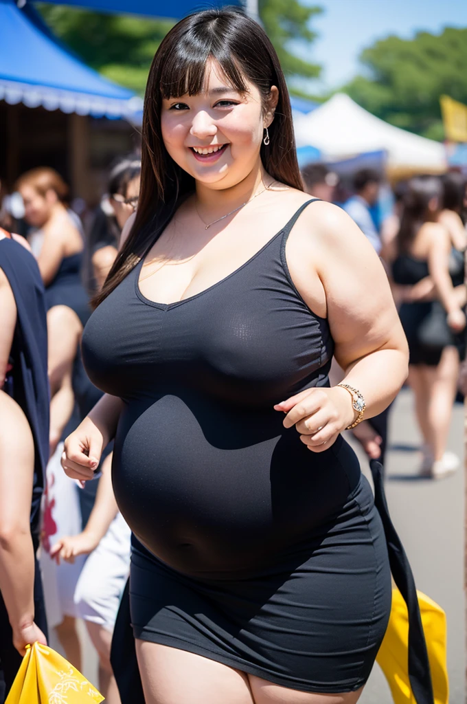 ((((Very fat woman))))、Summer Festival、smile、cute、Beautiful Asian Girl、4K、RAW、Ultra HD